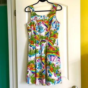 Retrolicious Unicorn Rainbow Fit & Flare Dress